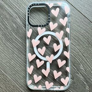 HEARTS Transparent iPhone 13 Pro Max MagSafe Phone Case